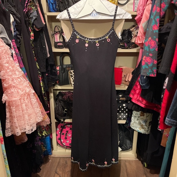 VTG Beaded Stitched Betsey Johnson Dress - Picture 5 of 6